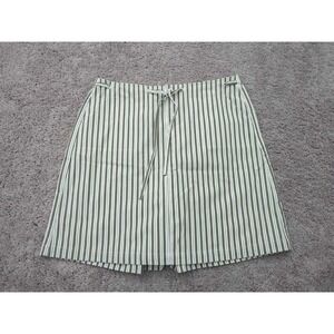 Bobbie Brooks Green and White Striped Skort
